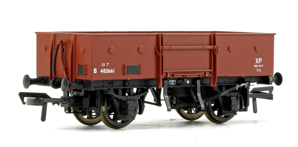 Pre-Owned LNER 13T Steel Open Wagon (Chain Pockets) BR Bauxite (Early) No.482661