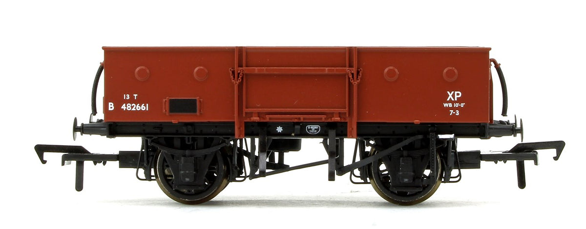 Pre-Owned LNER 13T Steel Open Wagon (Chain Pockets) BR Bauxite (Early) No.482661