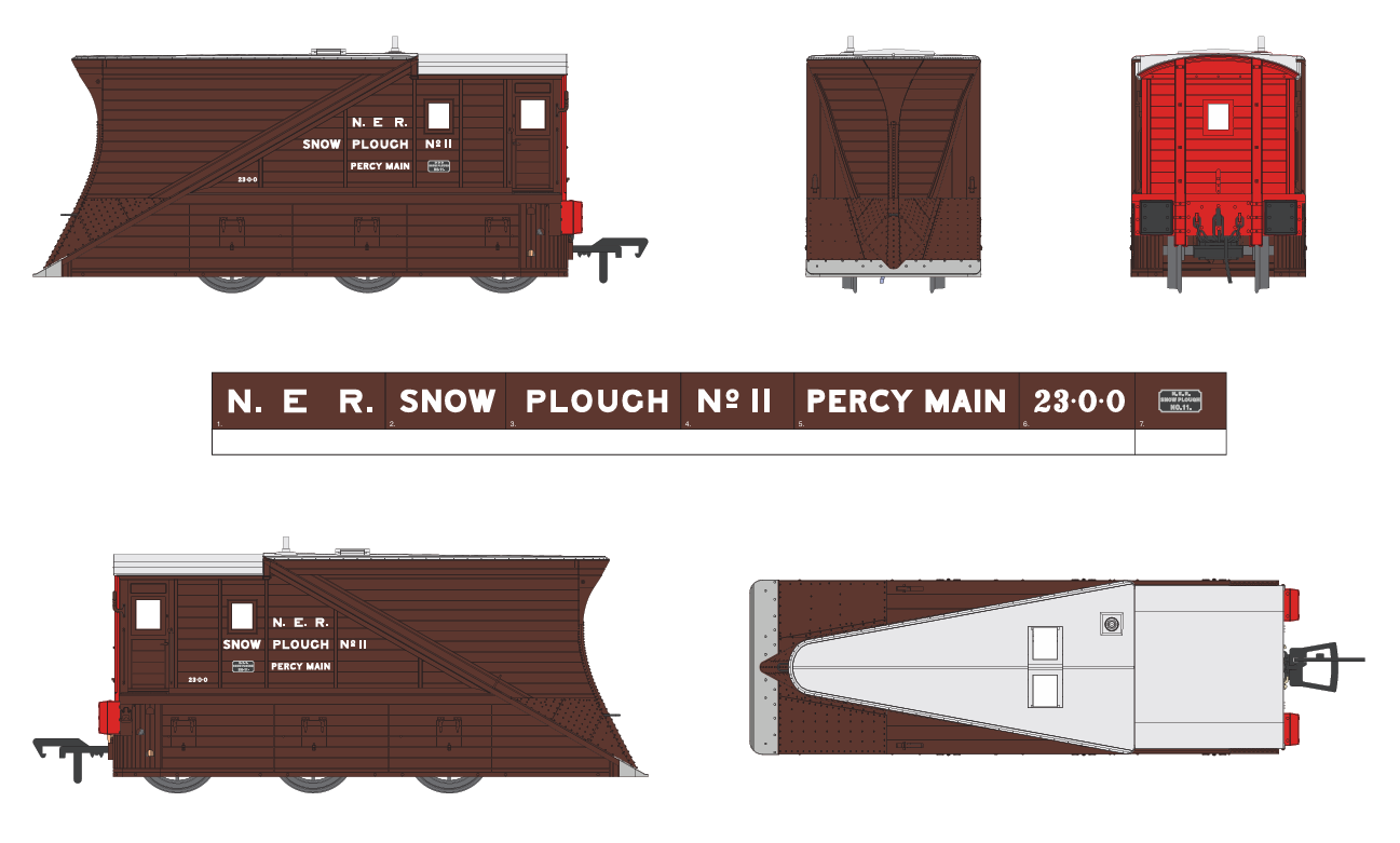 NER Snowplough 11 NER Indian Red