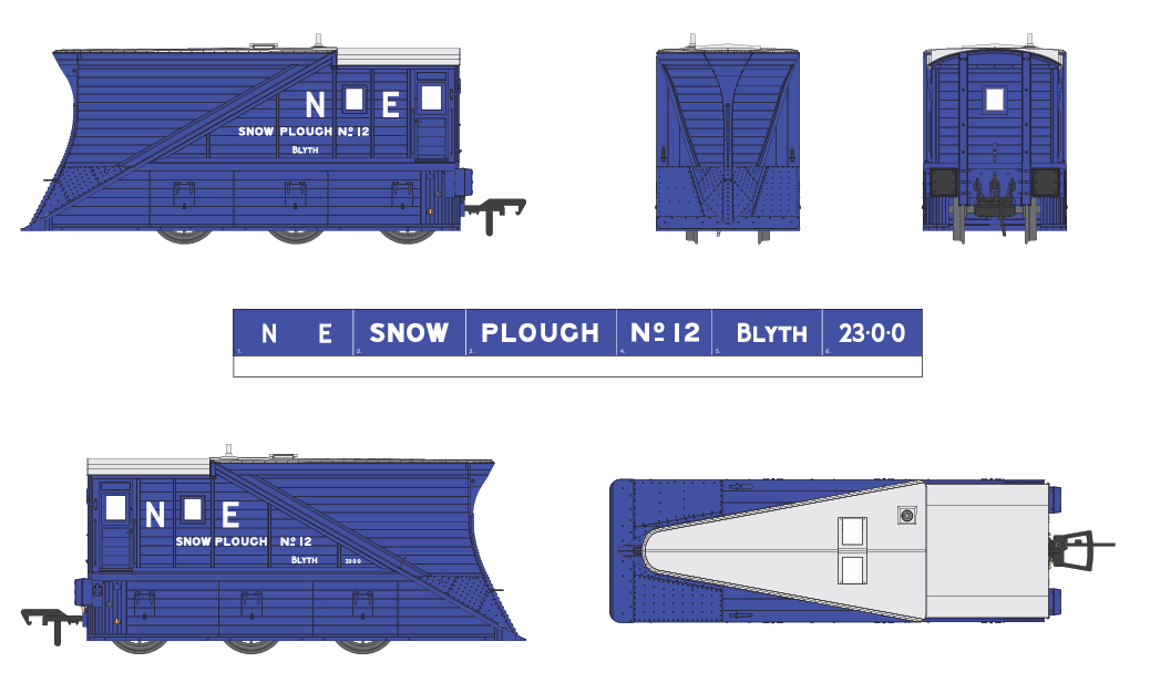 Pair of 2 NER Snowploughs 11 & 12 LNER Blue