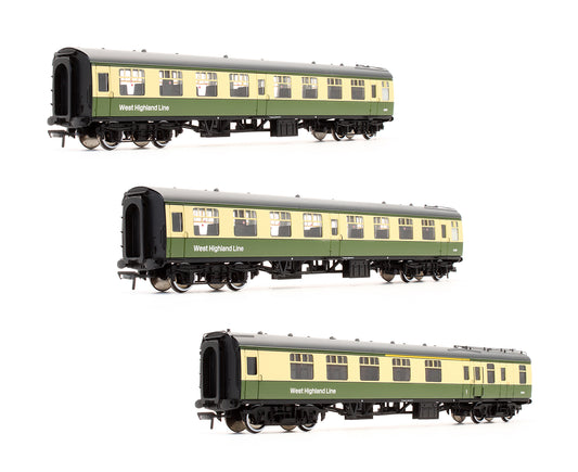 Pre-Owned 39-000J Set Of 3 BR MK1 Coaches 'West Highland Line' Green & Cream - Exclusive Edition