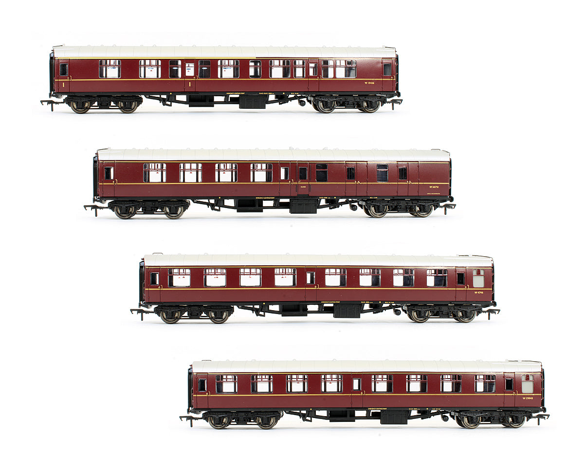 Pre-Owned 39-000W Set Of 4 BR Maroon MK1 Passenger Coaches (Exclusive Edition)