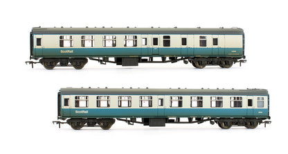 Pre-Owned 39-004 MK1 Coach Pack BR Blue & Grey with Scotrail Branding (Weathered Edition)