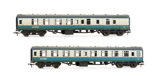 Pre-Owned 39-004 MK1 Coach Pack BR Blue & Grey with Scotrail Branding (Weathered Edition)