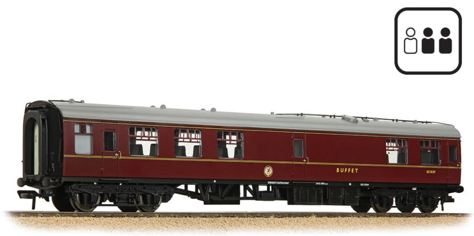 BR Mk1 RMB Restaurant Miniature Buffet BR Maroon 39-261CPF - Fitted Passengers