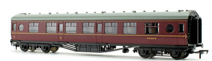 Pre-Owned LMS 60 ft Porthole Corridor Composite BR Maroon Coach M24639M