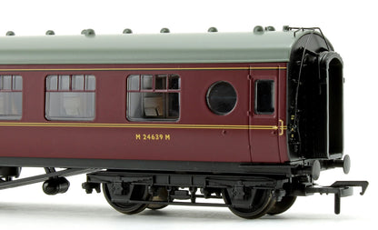 Pre-Owned LMS 60 ft Porthole Corridor Composite BR Maroon Coach M24639M