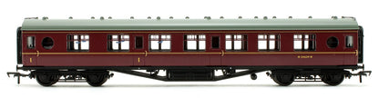 Pre-Owned LMS 60 ft Porthole Corridor Composite BR Maroon Coach M24639M