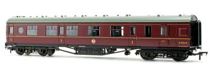 Pre-Owned LMS 60 ft Porthole Corridor Brake 1st BR Maroon Coach M5066M