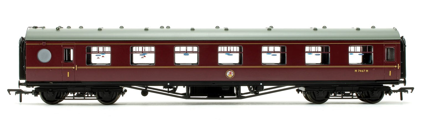 Pre-Owned LMS 60 ft Porthole Open Vestibule BR Maroon Coach M7467M