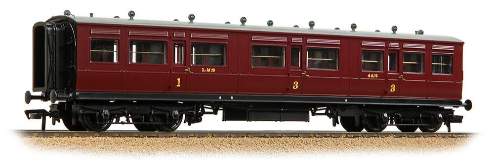 LNWR 50ft Arc Roof Composite Corridor LMS Crimson Lake No.4415