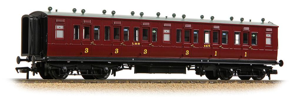 LNWR 50ft Arc Roof Composite Corridor LMS Crimson Lake No.4415