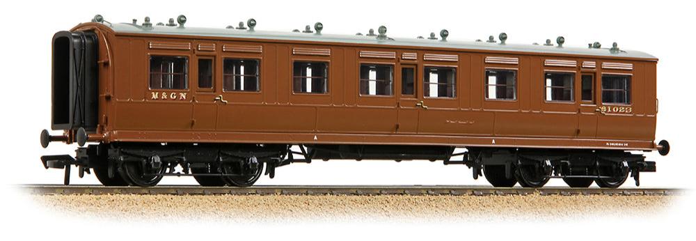 LNWR 50ft Arc Roof Third Corridor M&GN Brown No.81023