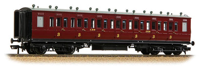 LNWR 50ft Arc Roof Third Corridor LMS Crimson Lake No.2326