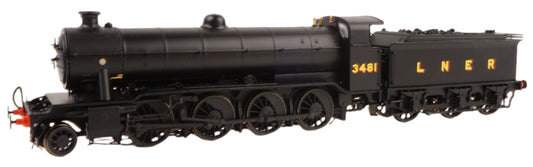 Class O2/1 'Tango' LNER black No. 3481 with low running plate, GN cab and tender, tall chimney