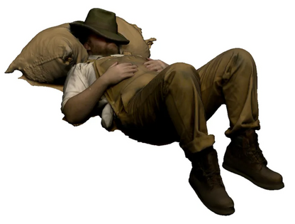 N Gauge - Trade & Services - Mill worker sleeping