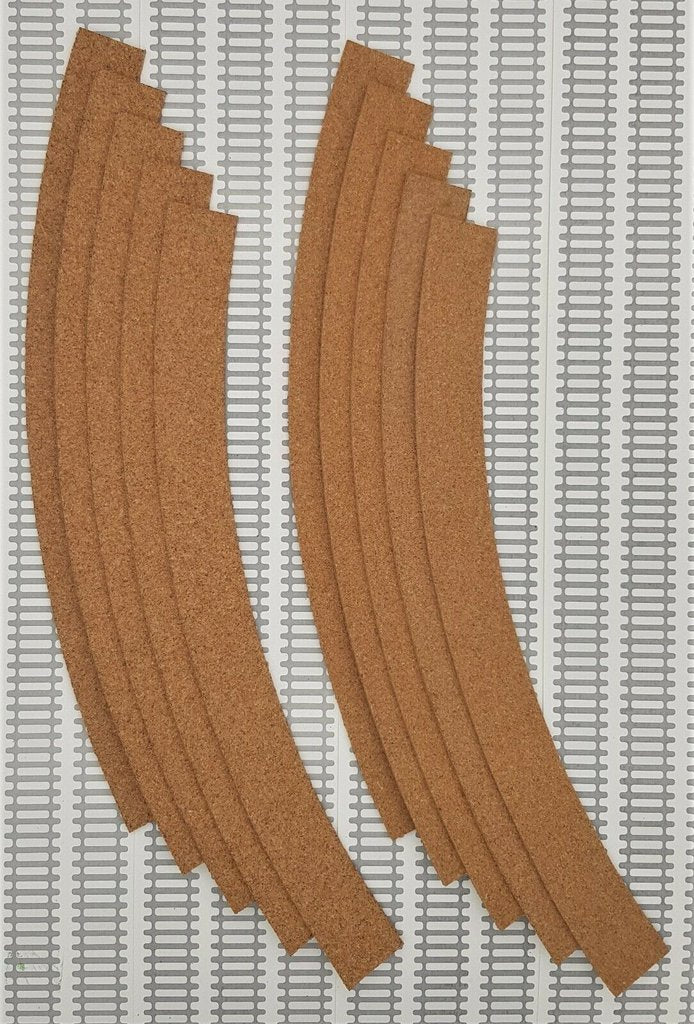 Cork track Underlay - Double Curve 3rd Radius - Pack of 10