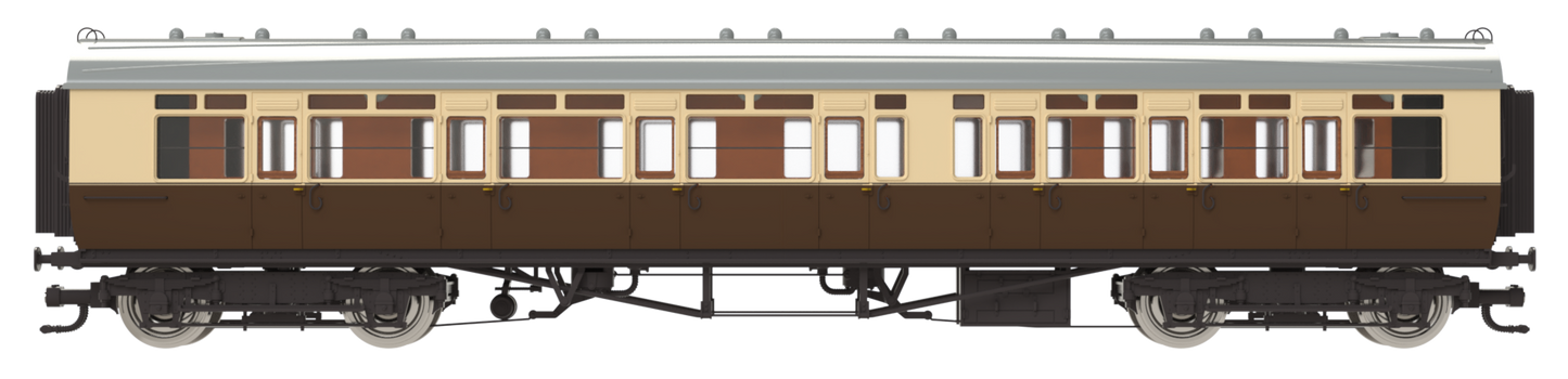 4P-021-302 GWR Corridor Toplight 1935 Chocolate & Cream Roundel Composite LH 6942