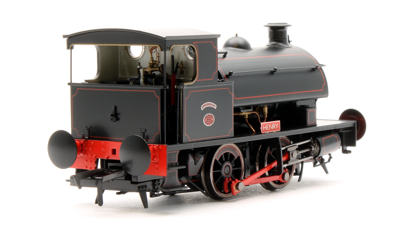 Hawthorn Leslie 0-4-0 Black Lined Red `Henry' - Steam Tank Locomotive - DCC Fitted