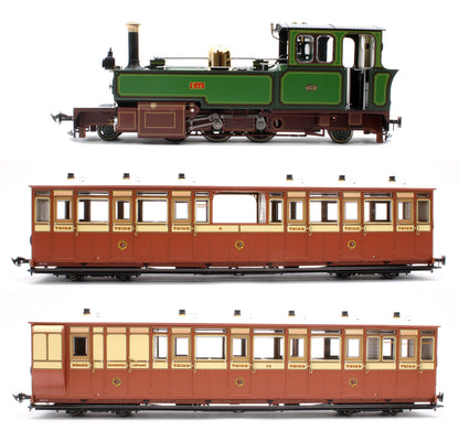 Set of 3 Lynton & Barnstaple Manning Wardle Steam Locomotive & Coaches