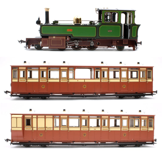 Set of 3 Lynton & Barnstaple Manning Wardle Steam Locomotive & Coaches