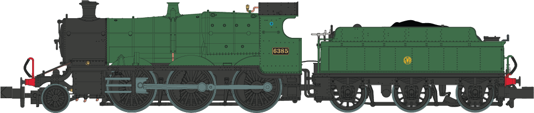 GWR Churchward Built 63xx 2-6-0 Mogul 6385 Shirt Button Green