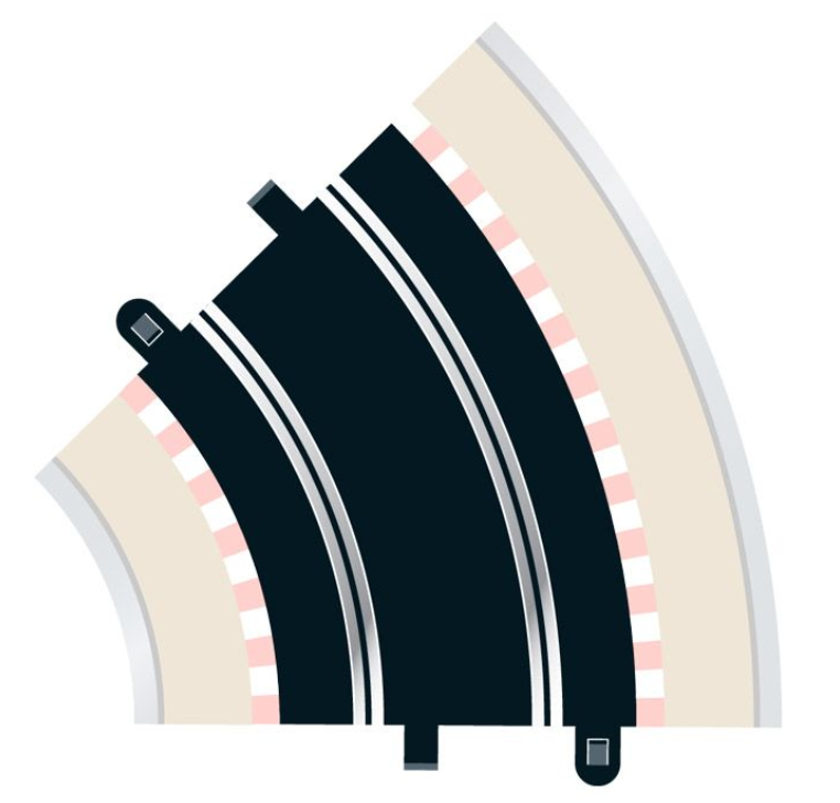 Radius 2 Curve 45° x 2