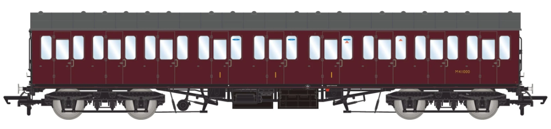 BR Mk1 57' Non-Gangway Coach - C - Plain Maroon M41000