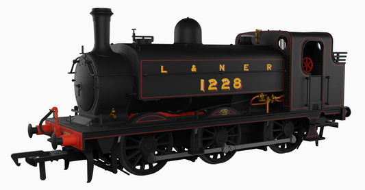 LNER J52/2 No.1228 L&NER Black with Red Lining Steam Tank Locomotive - DCC Sound