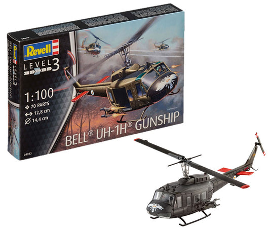 US Bell UH-1H Gunship (1:100 Scale) Model Kit