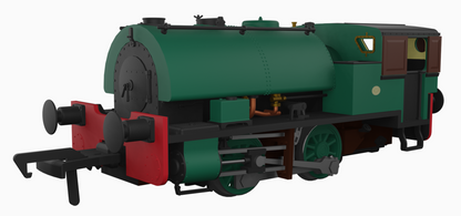 Port of Par Bagnall - Unlined Dark Green Steam Locomotive - DCC Sound