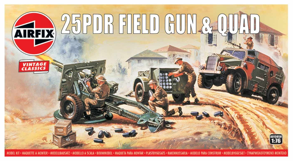 25PDR Field Gun & Quad Model Kit