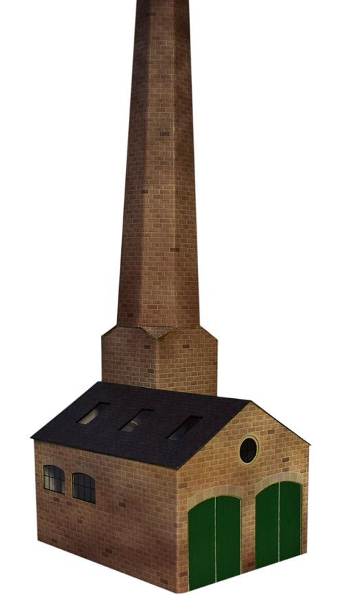 Stone Boiler House & Chimney Card Kit