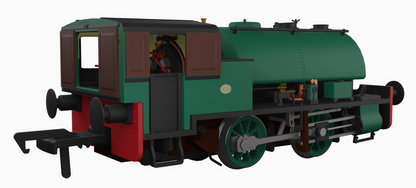 Port of Par Bagnall - Unlined Dark Green Steam Locomotive - DCC Sound