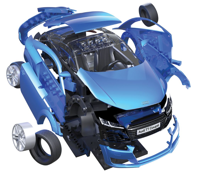 QUICKBUILD Audi TT Coupe - Blue Model Kit