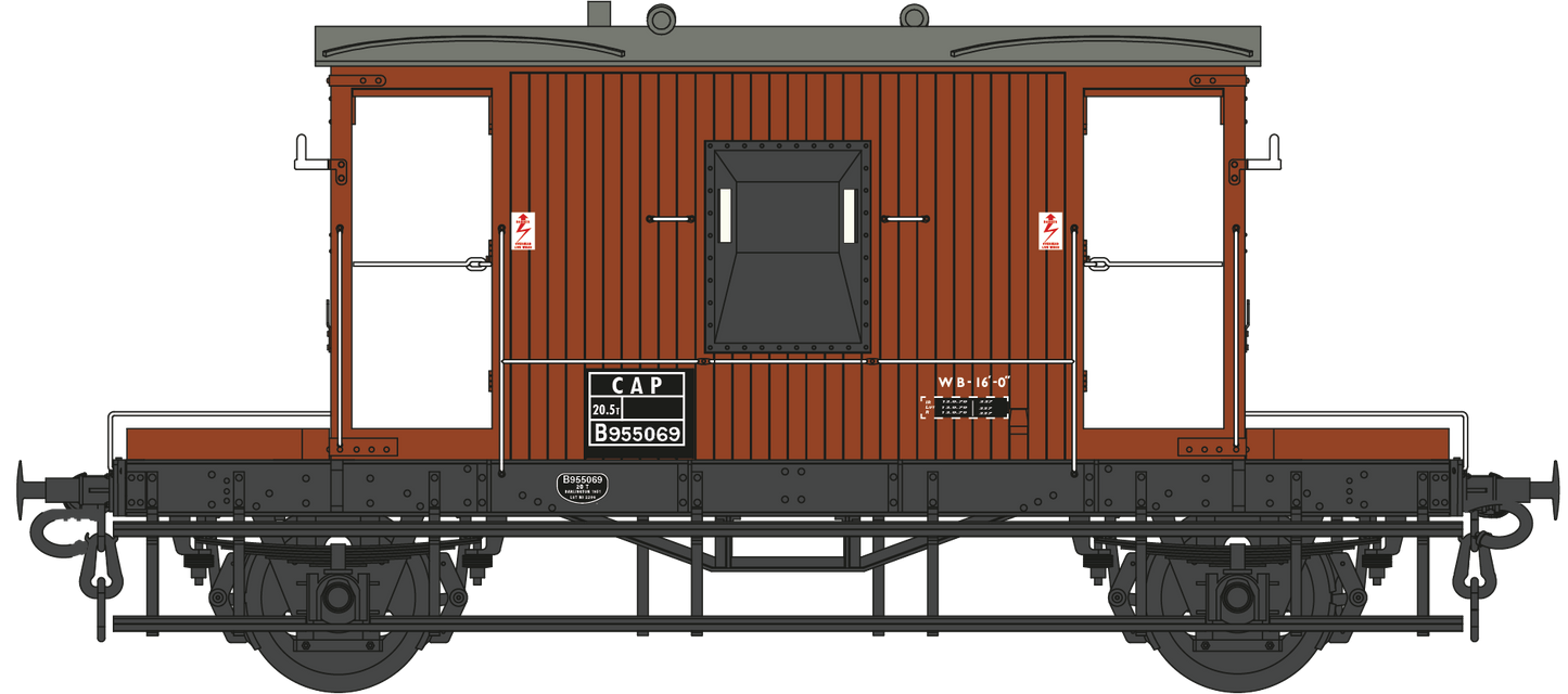 BR 20T Brake Van Diagram 1/506 B955069 BR Bauxite