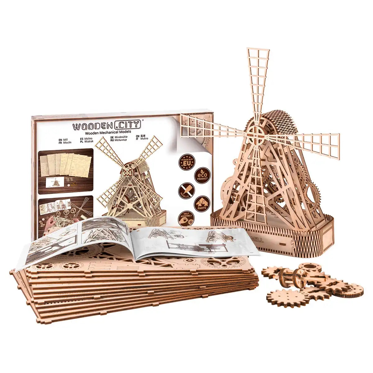 3D Wooden Puzzle – Windmill