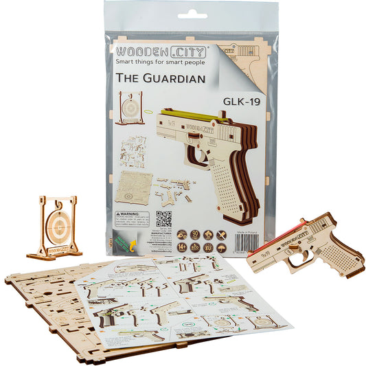 3D Wooden Gun Puzzle – The Guardian GLK-19