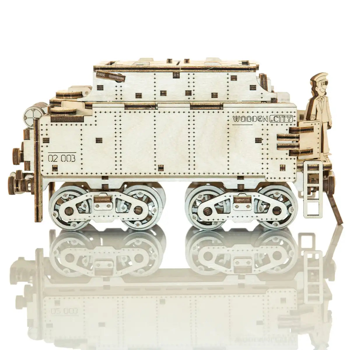 3D Wooden Train Puzzle – Wooden Express + Tender with Rails