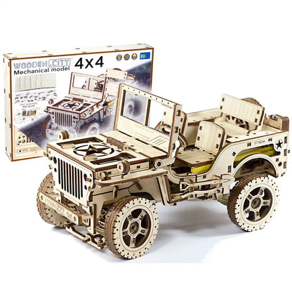 3D Wooden Car Puzzle – Car 4x4