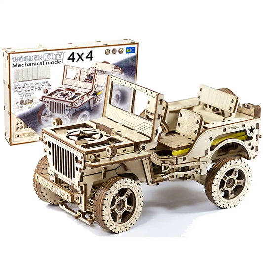 3D Wooden Car Puzzle – Car 4x4