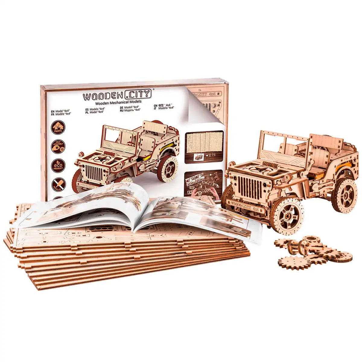 3D Wooden Car Puzzle – Car 4x4