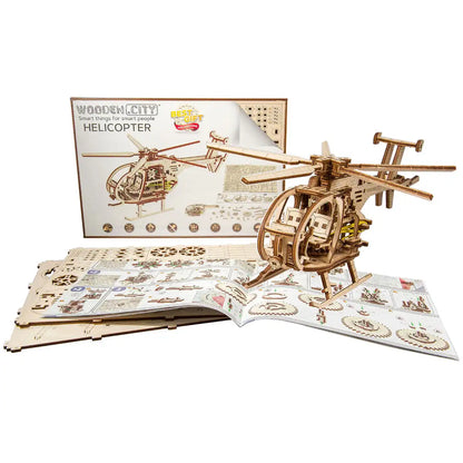 3D Wooden Helicopter Puzzle – Helicopter