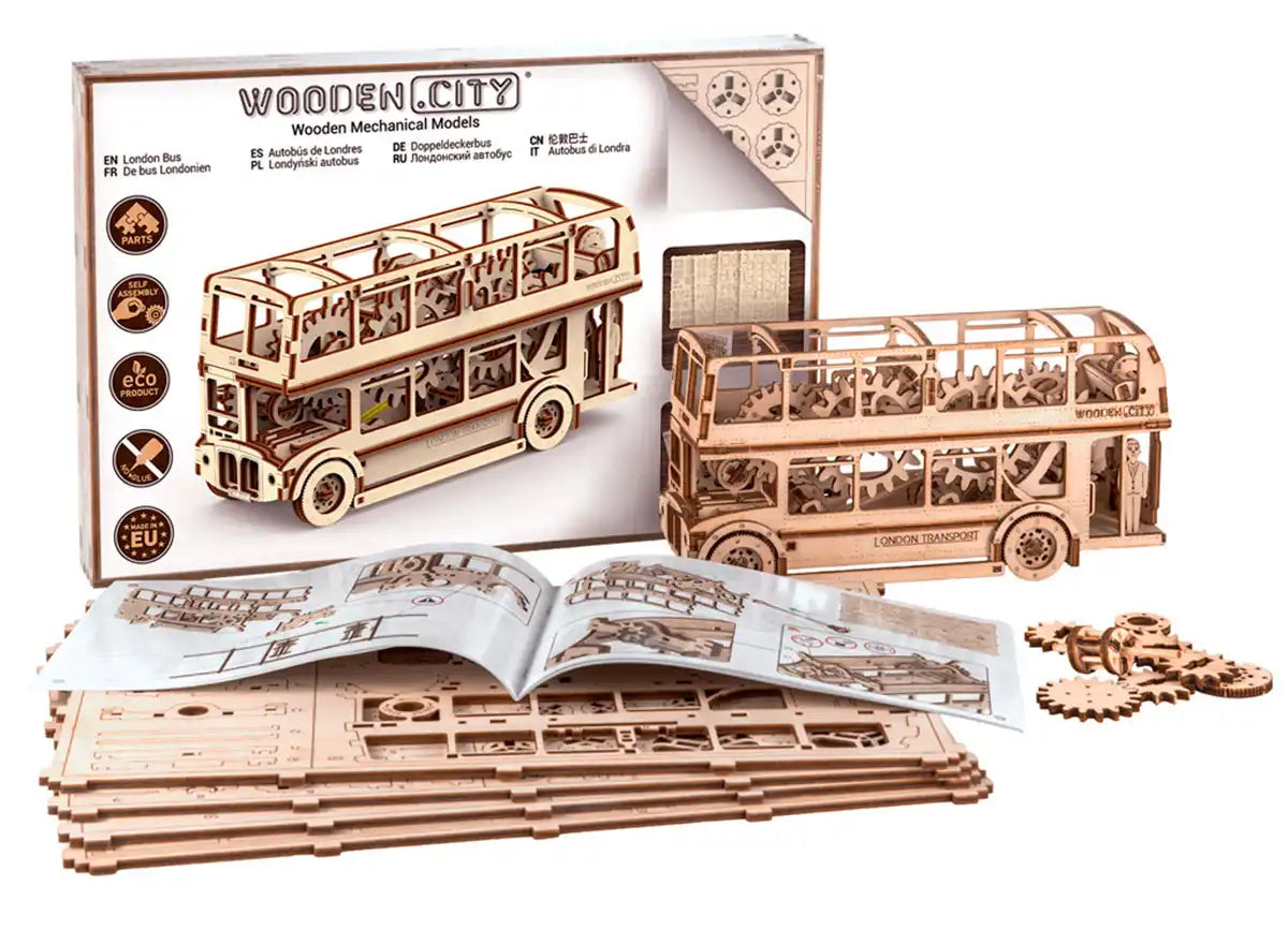 3D Wooden Bus Puzzle – London Bus
