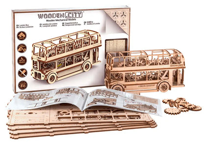 3D Wooden Bus Puzzle – London Bus
