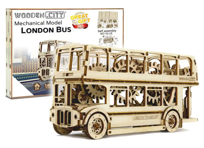 3D Wooden Bus Puzzle – London Bus
