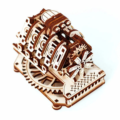 3D Wooden Mechanical Puzzle – V8 Engine