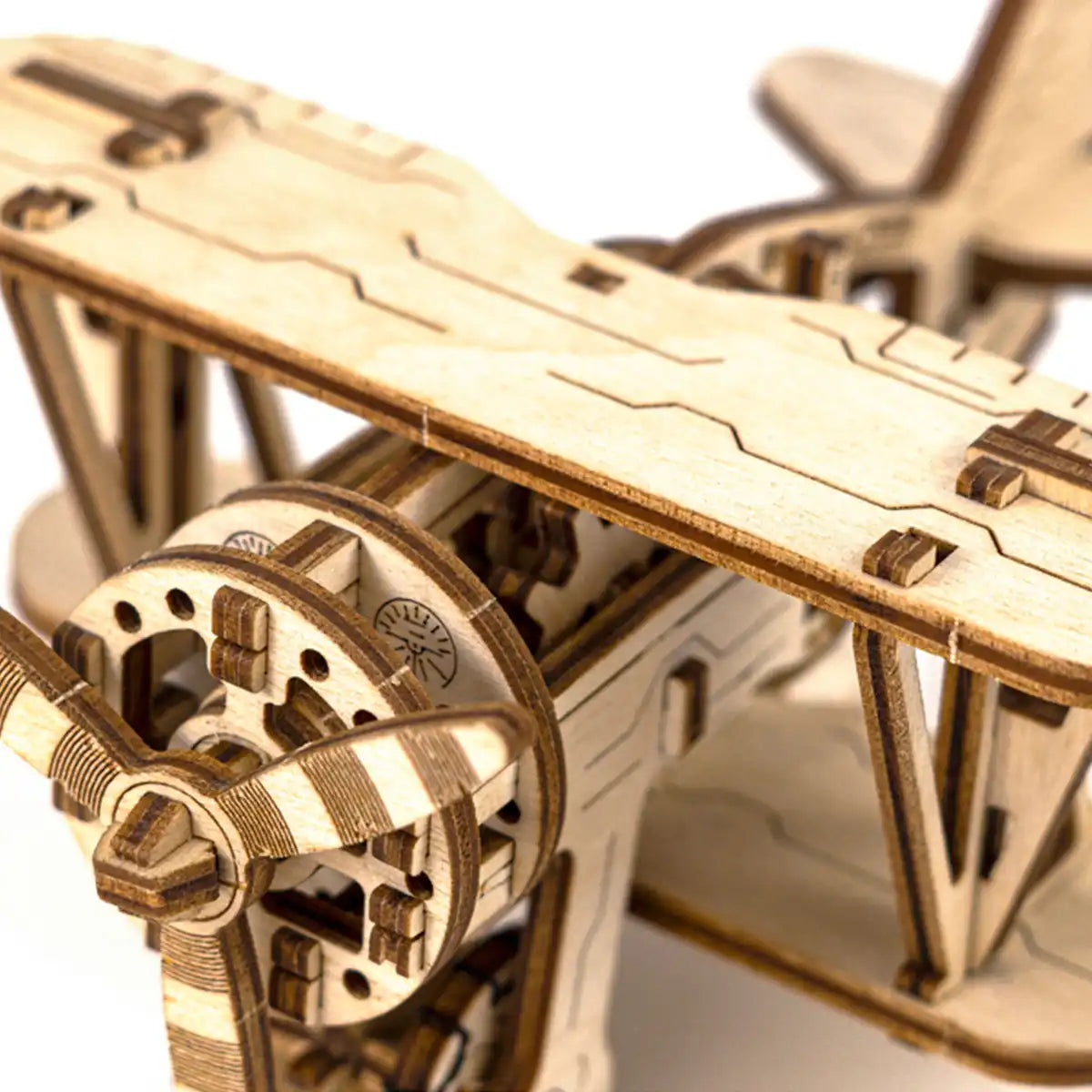 3D Wooden Plane Puzzle – Biplane