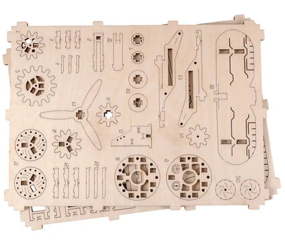 3D Wooden Plane Puzzle – Biplane