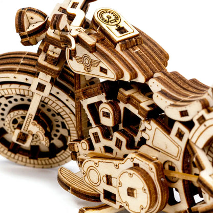 3D Wooden Motorbike Puzzle – Cruiser V-Twin